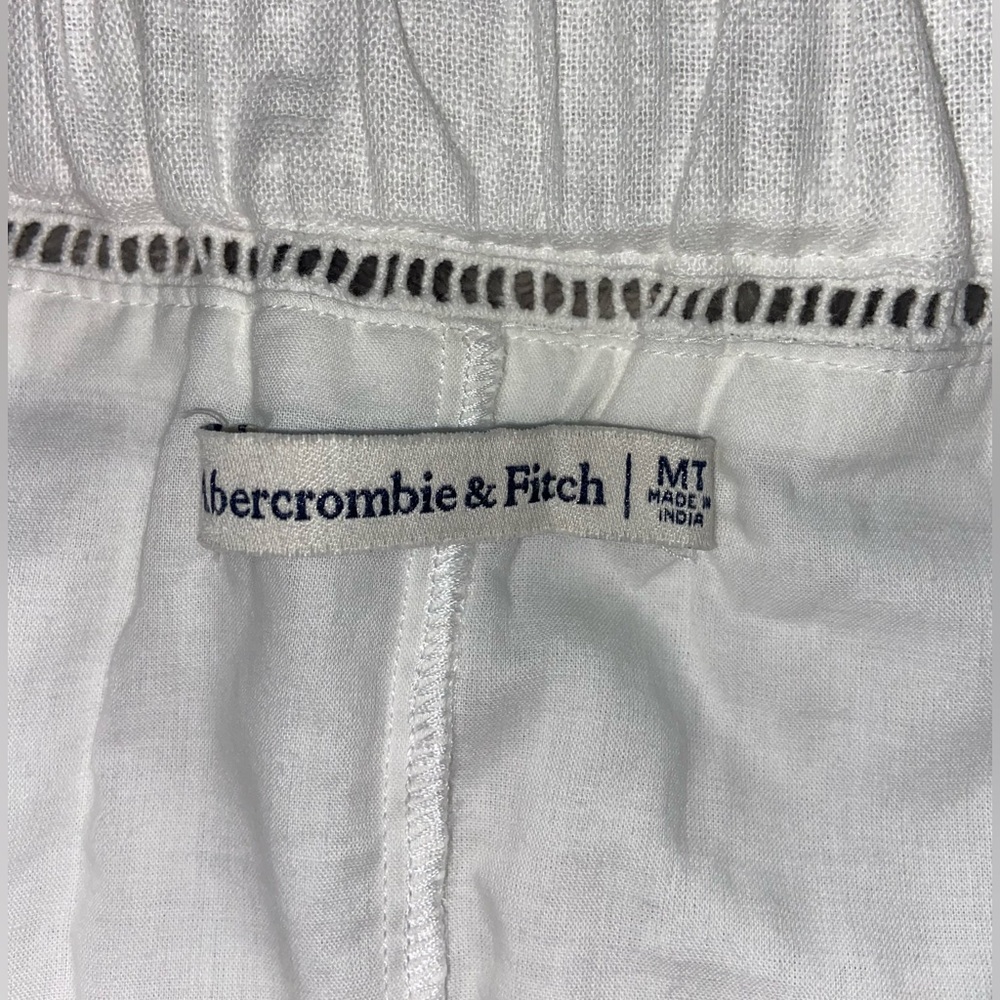 Abercrombie & Fitch White Linen Trapeze Skort Dress - Picture 4 of 6
